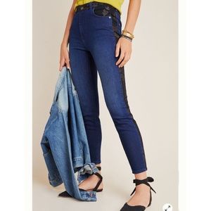 Anthropologie Pilcro Ultra High Rise Floral Jeans